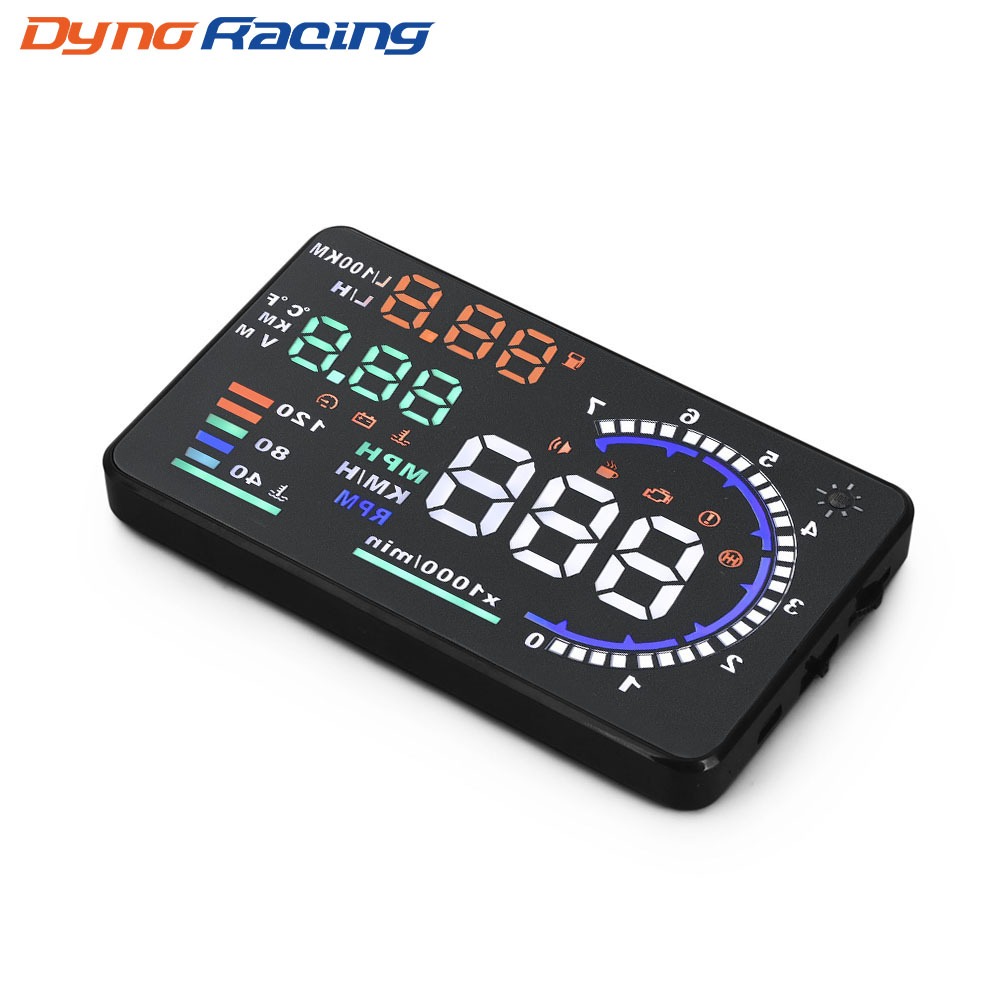A8 OBD2 HUD Car Head Up Display LED Windshield Projector Speedometer ...