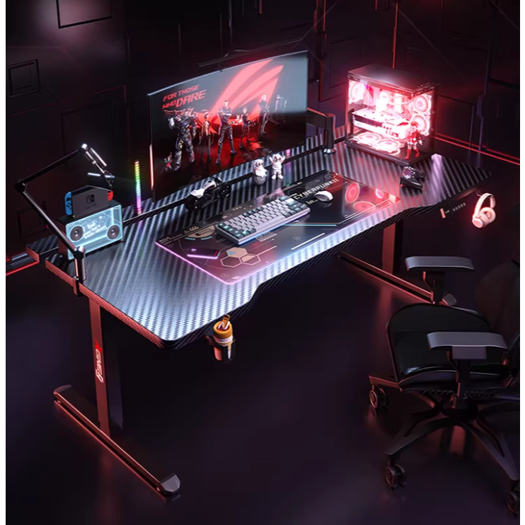 MUSSO RG75 Two Piece Split Panel Electric Height Adjustable Gaming Desk ...