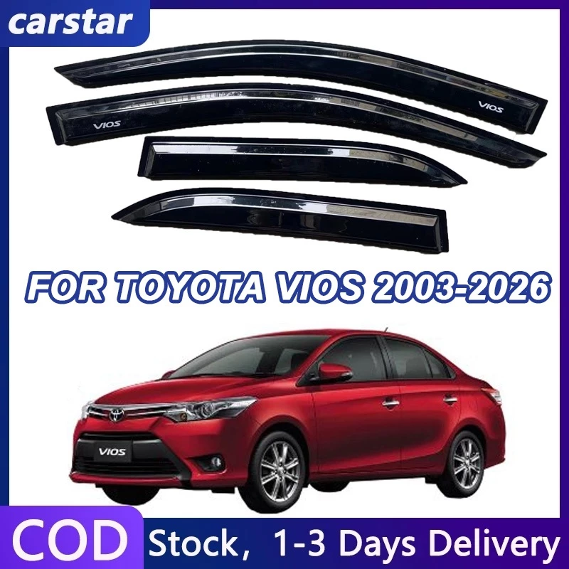 Toyota Vios 4PCS Door Rain Guard Wind Deflector Set