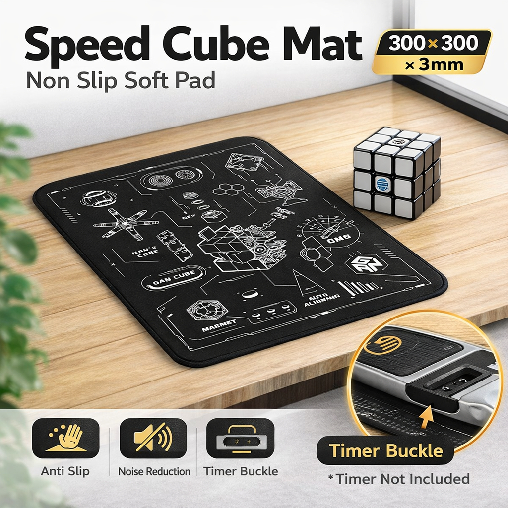 GAN Speed Cube Mat 300x300x3mm Non Slip Speedcubing Pad Training Mat ...