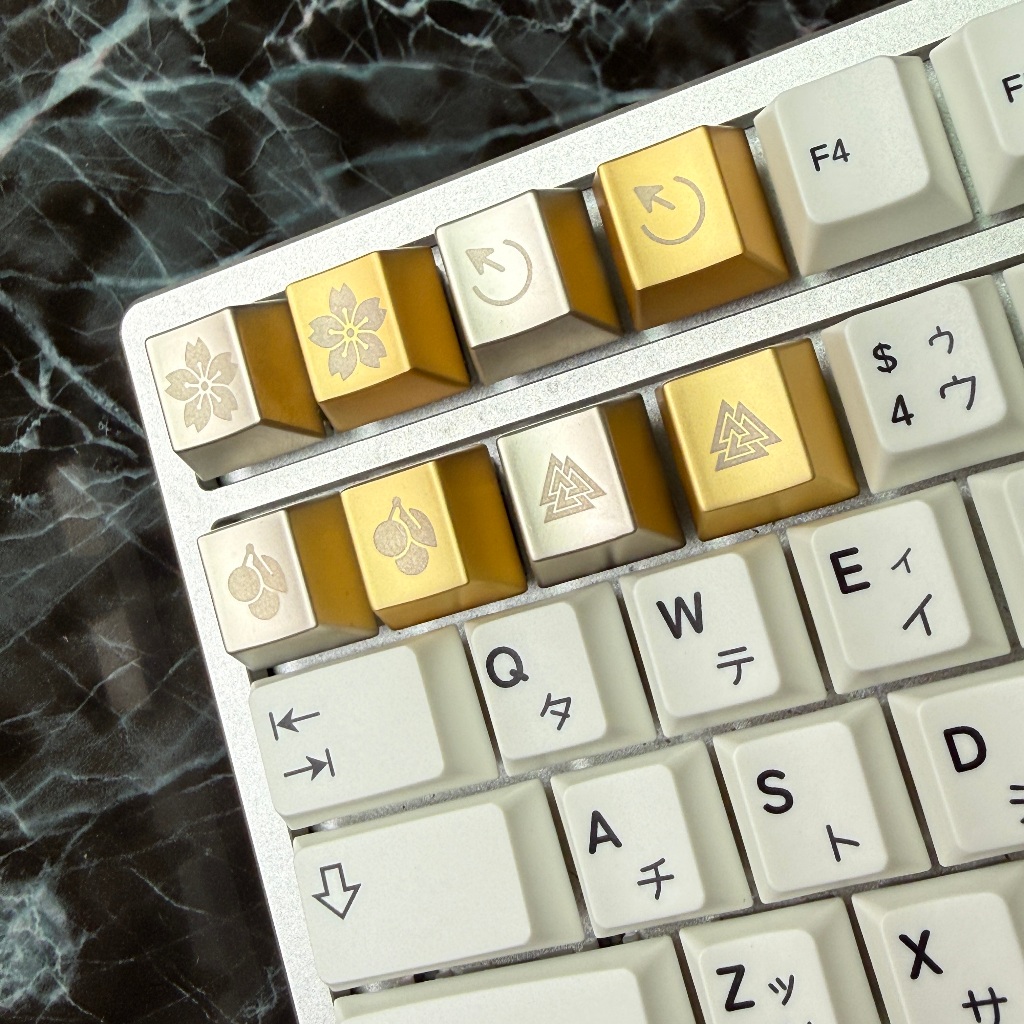 Zinc Alloy Metal Keycaps R4 Height Laser Engraved Universal for ...