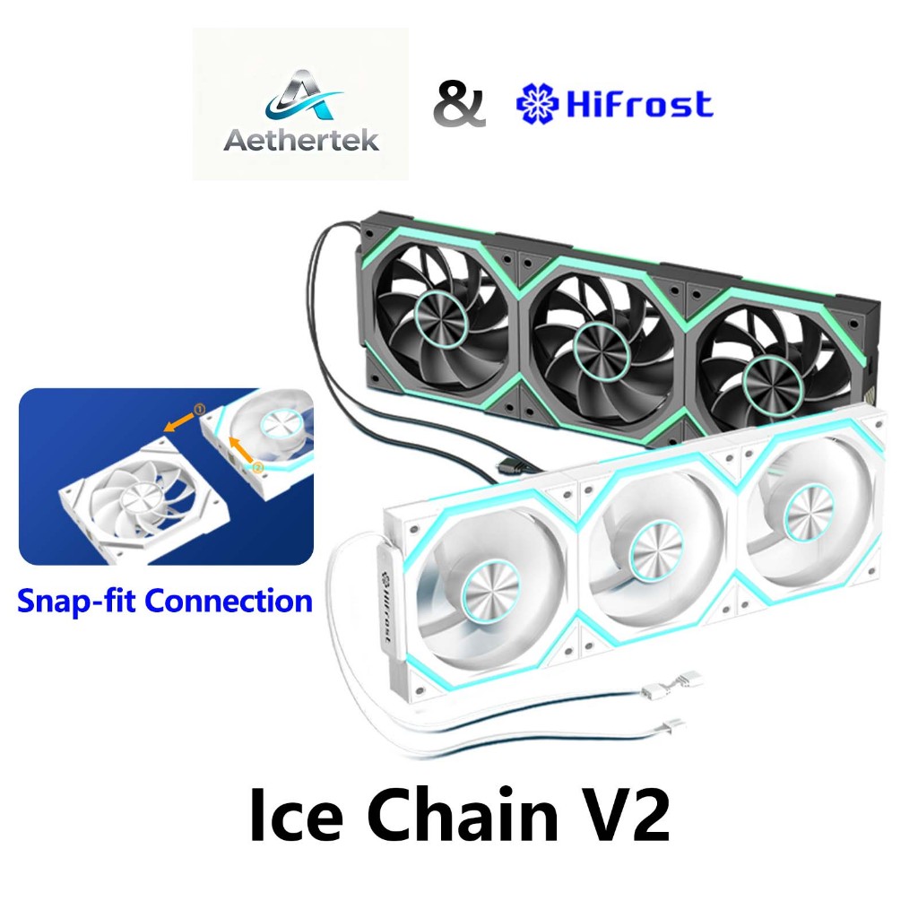 Hifrost Ice Chain V2 CPU Fan Wireless Modular Building Block Fan 120mm ...