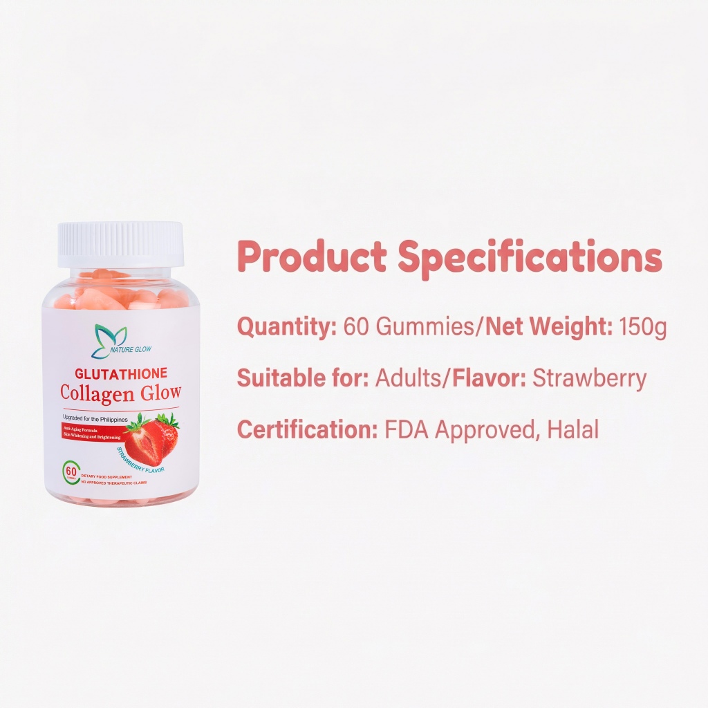 NATURE GLOW Glutathione Collagen Glow Gummies original With Collagen  Anti-Aging And Whitening SkinFDA Approved | Shopee Philippines
