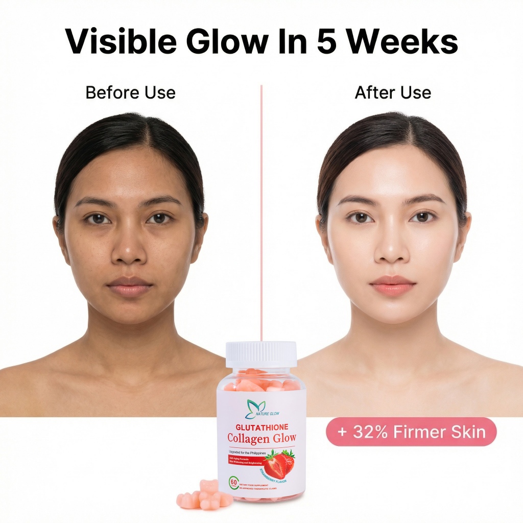 increasing glutathione levels naturally Nature Glow Glutathione Collagen Glow Chewable Gummies, 60 count Dietary  Supplement NR900 NAD main image 1