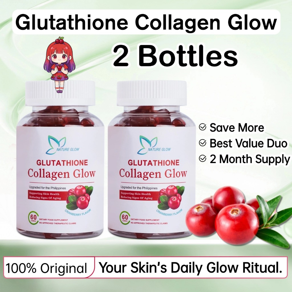 nature glow glutathione watsons Collagen Gummies Glow Whitening Skin Anti-Aging Collagen Vitamins 60 pcs Wishing for smooth and glowing