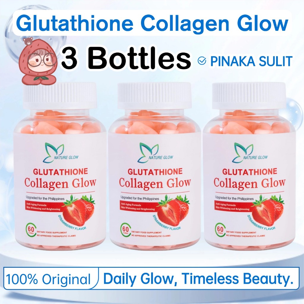 nature glutathione collagen glow NATURE GLOW Skin Radiance Glutathione Collagen Glow Gummies Boost Even Tone  Anti-Aging Care 60pcs
