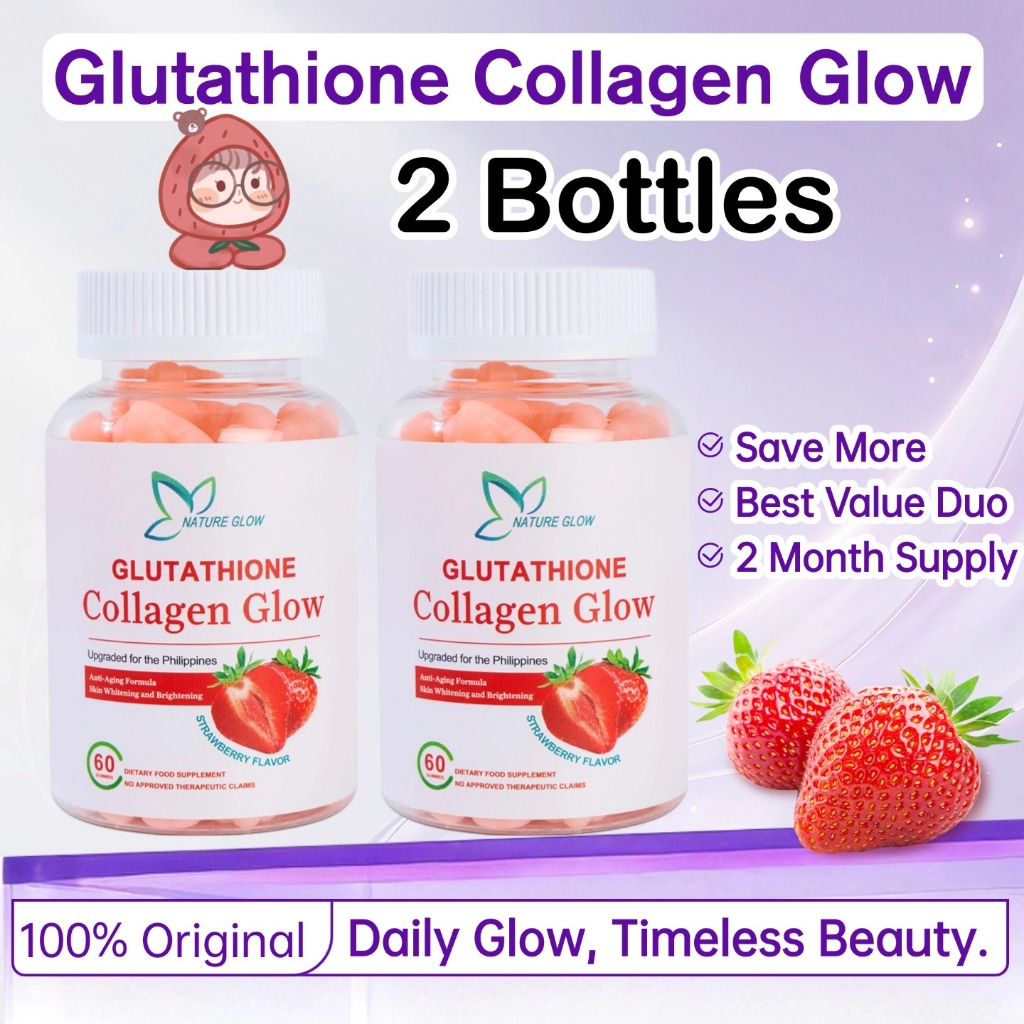 Nature Glow Glutathione Collagen Glow Gummies Whitening Brightens Skin  Collagen Vitamin Dietary Supplement | Shopee Philippines