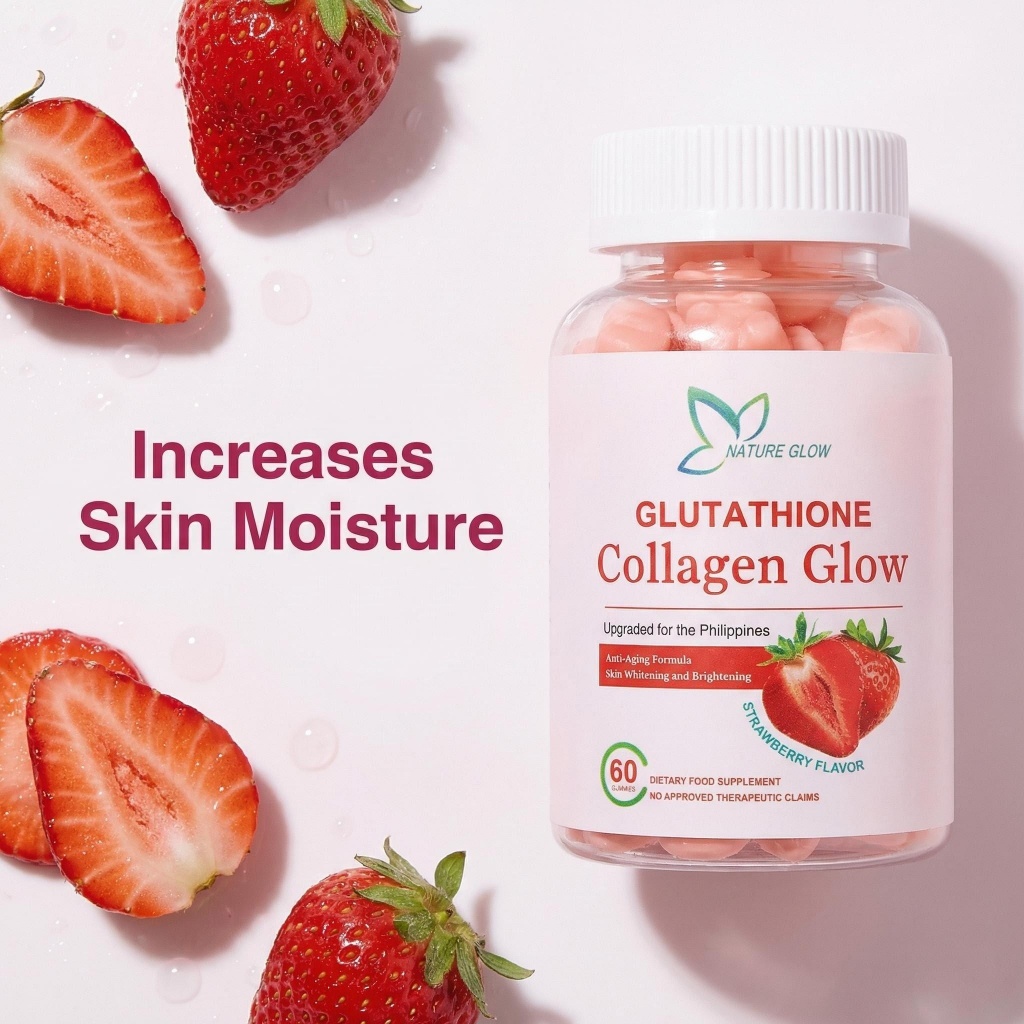 NATURE GLOW Glutathione Collagen Glow Anti-Aging Whitening Skin Glutathione  Collagen 60 Pieces Gummies