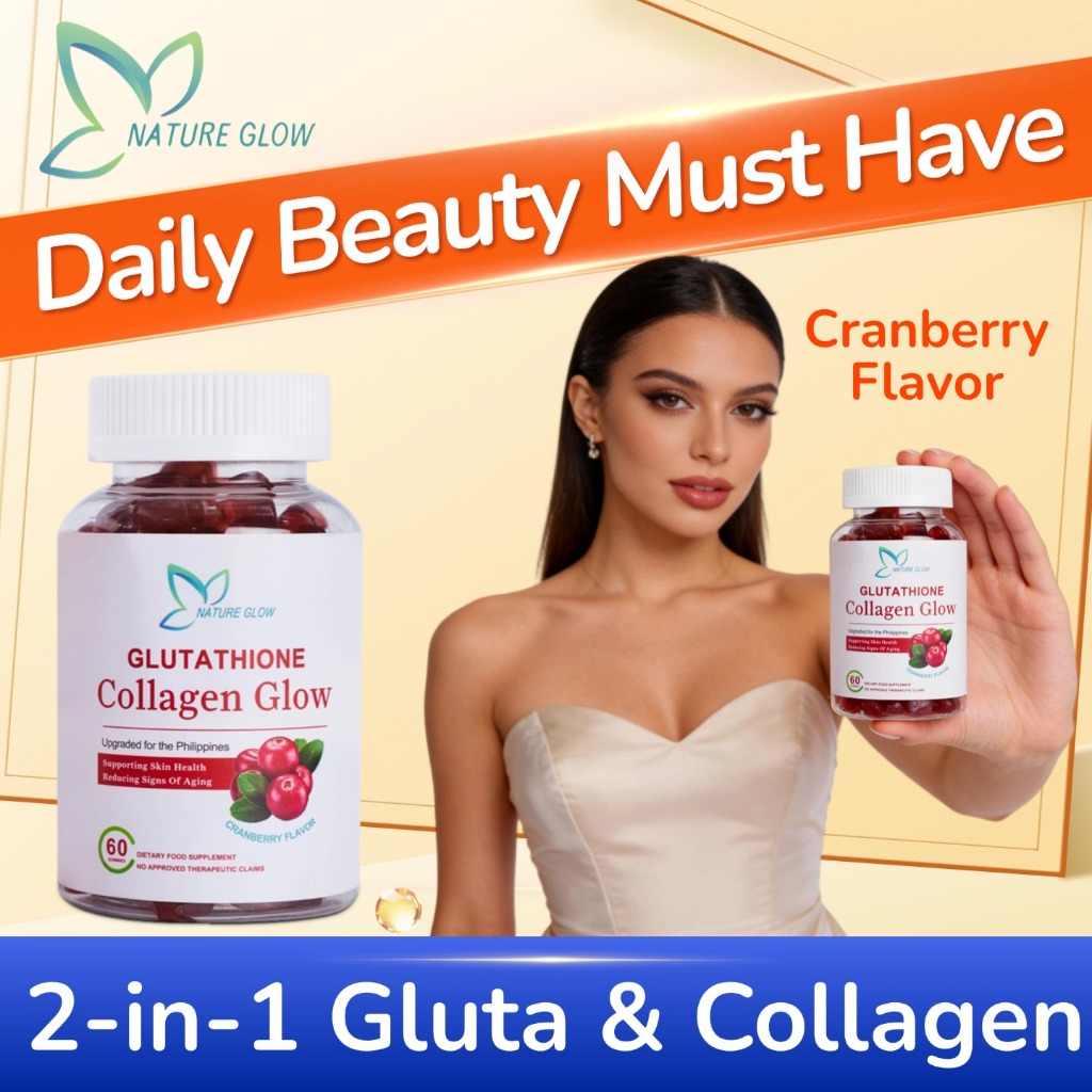 NATURE GLOW Glutathione Collagen Glow Original Whitening Brightens Skin  Anti-Aging Collagen Gummies