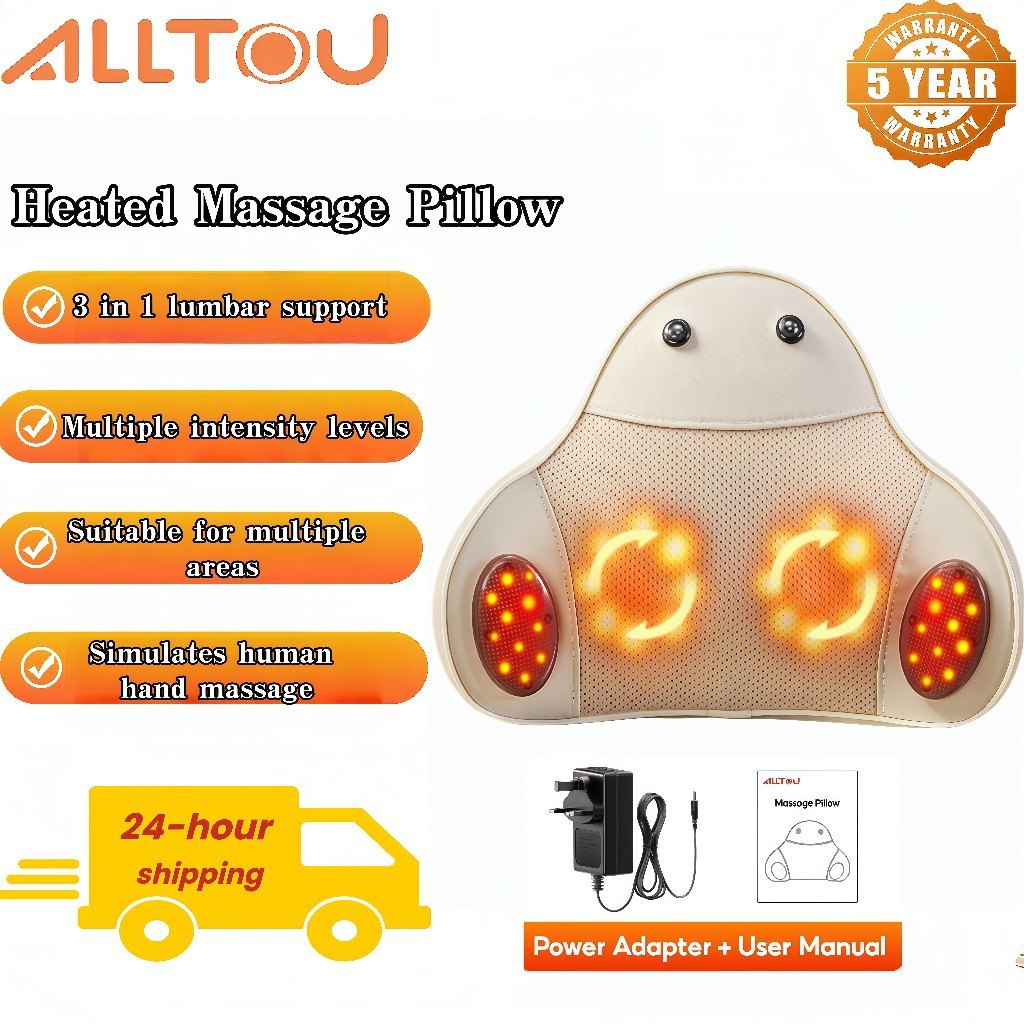 ALLTOU Back Massage Waist Massage Shoulder And Neck Heating Massage  Vibration Level 6 Electric Massager for Back Pain Throw Pillow Shoulder  Cervical Spine Waist | Shopee Philippines