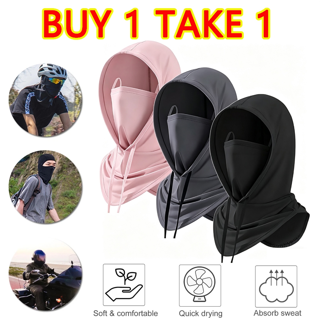Men And Women Ice Silk Sunscreen Cap UV Protection Outdoor Face Mask ...