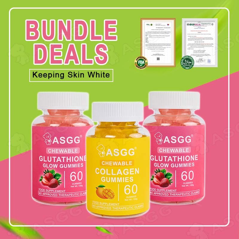 ASGG Glutathione Glow Gummies Enriched With Collagen&Vitamin C Dietary  Supplement for Skin Wellness | Shopee Philippines