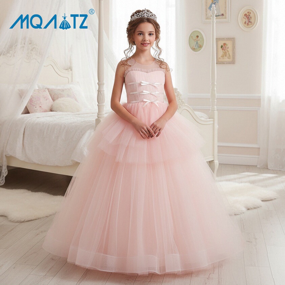 MQATZ Pageant Kids Bridesmaid Dress For Girls Children Costume Lace  Princess Dresses Girl Party Dress Prom Gown Sleeveless 4-14Y LP-298 |  Shopee Philippines