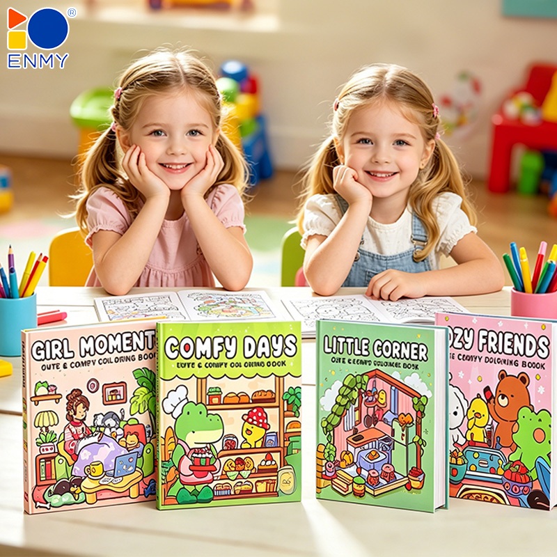 ENMY DIY Little Corner Cute Cozy Coloring Book Fun Relaxing Hobby ...