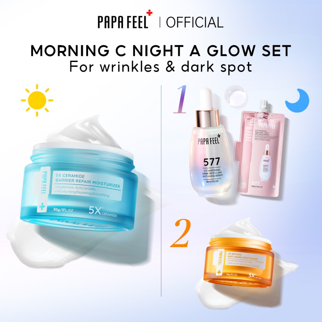 Morning C Night A]PAPA FEEL Whitening Anti-aging Repair Set 577