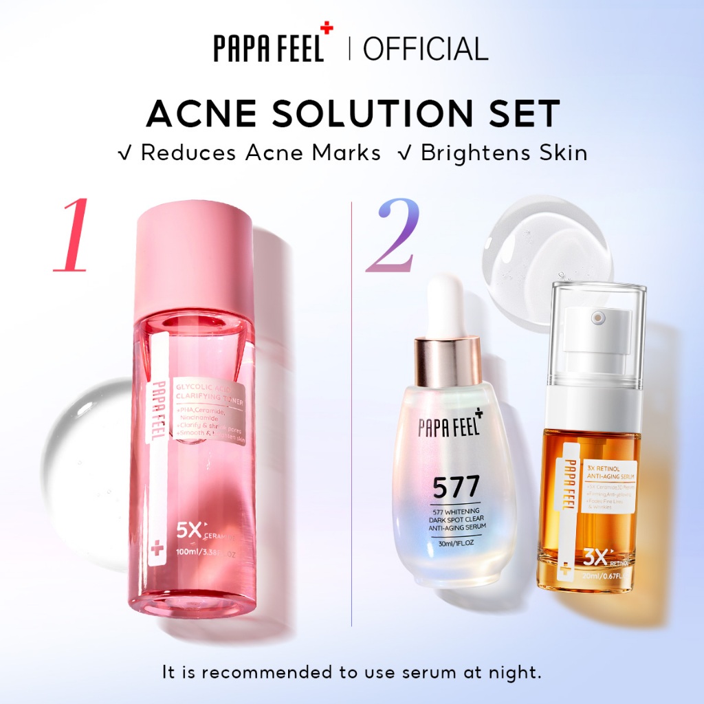 PAPA FEEL【Skin Care Set】3X Retinol Anti Aging Serum 577 Dark