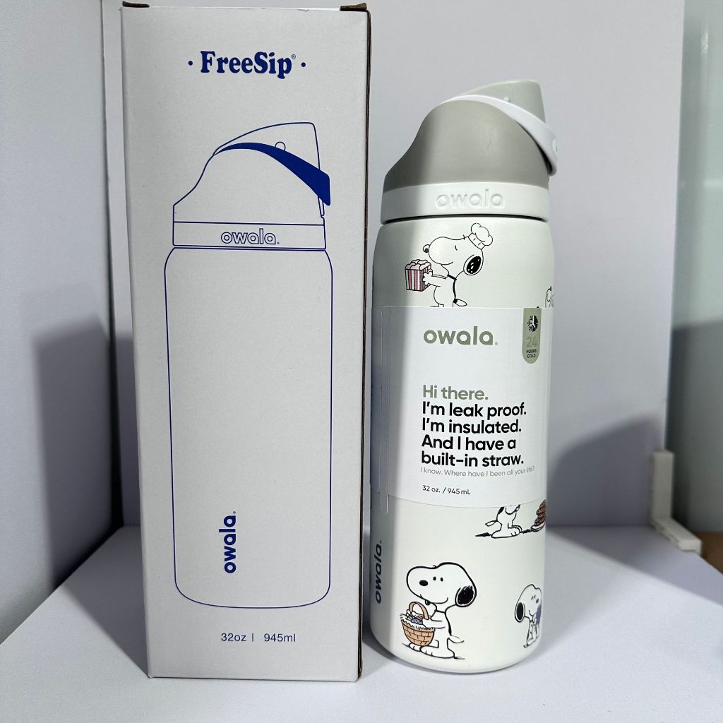 Owala Freesip X Snoopy Tumbler 32oz Cartoon Stainless Steel Water
