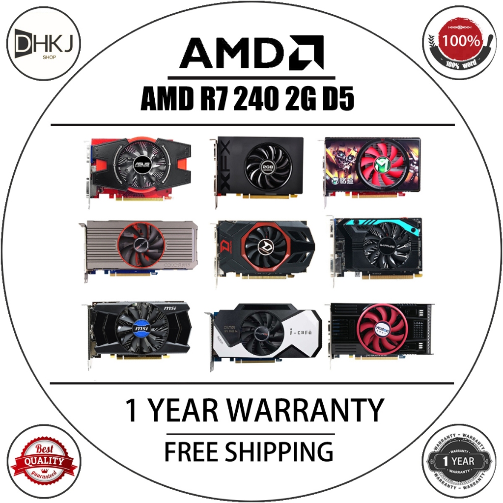 USED AMD R7 240 2GB D5 (Random brand shipping) Graphics Card GPU AMD ...