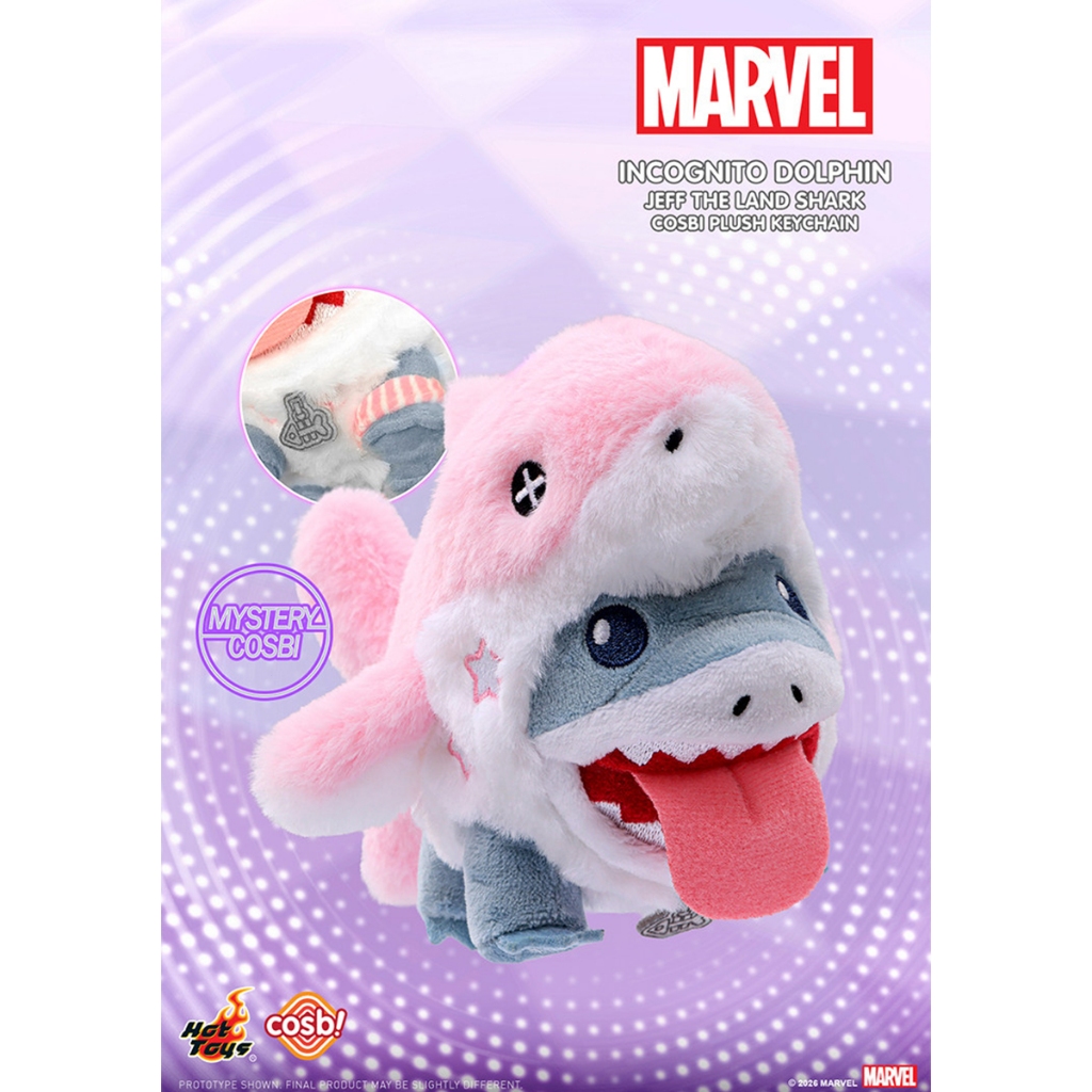 Hot Toys Marvel Rivals Jeff the Land Shark Cosbi Plush Keychain Single ...