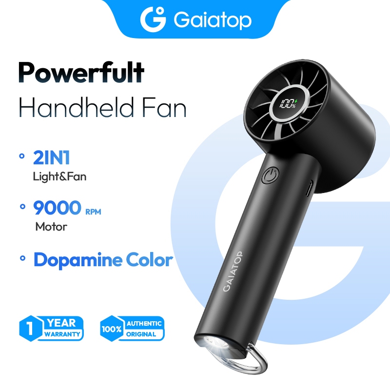 GAIATOP HF01 Portable Mini Fan, Handheld Personal Fan with LED Display ...