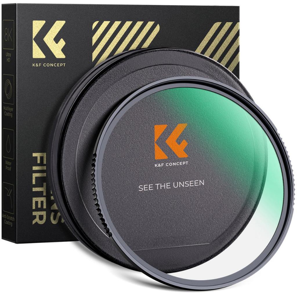 K&F Concept 49/52/55/58/62/67/72/77/82mm Nano x Toughened Slim Optics ...