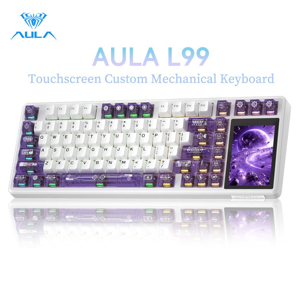AULA L99 Smart Display Mechanical Keyboard Tri-Mode Touch Control ...