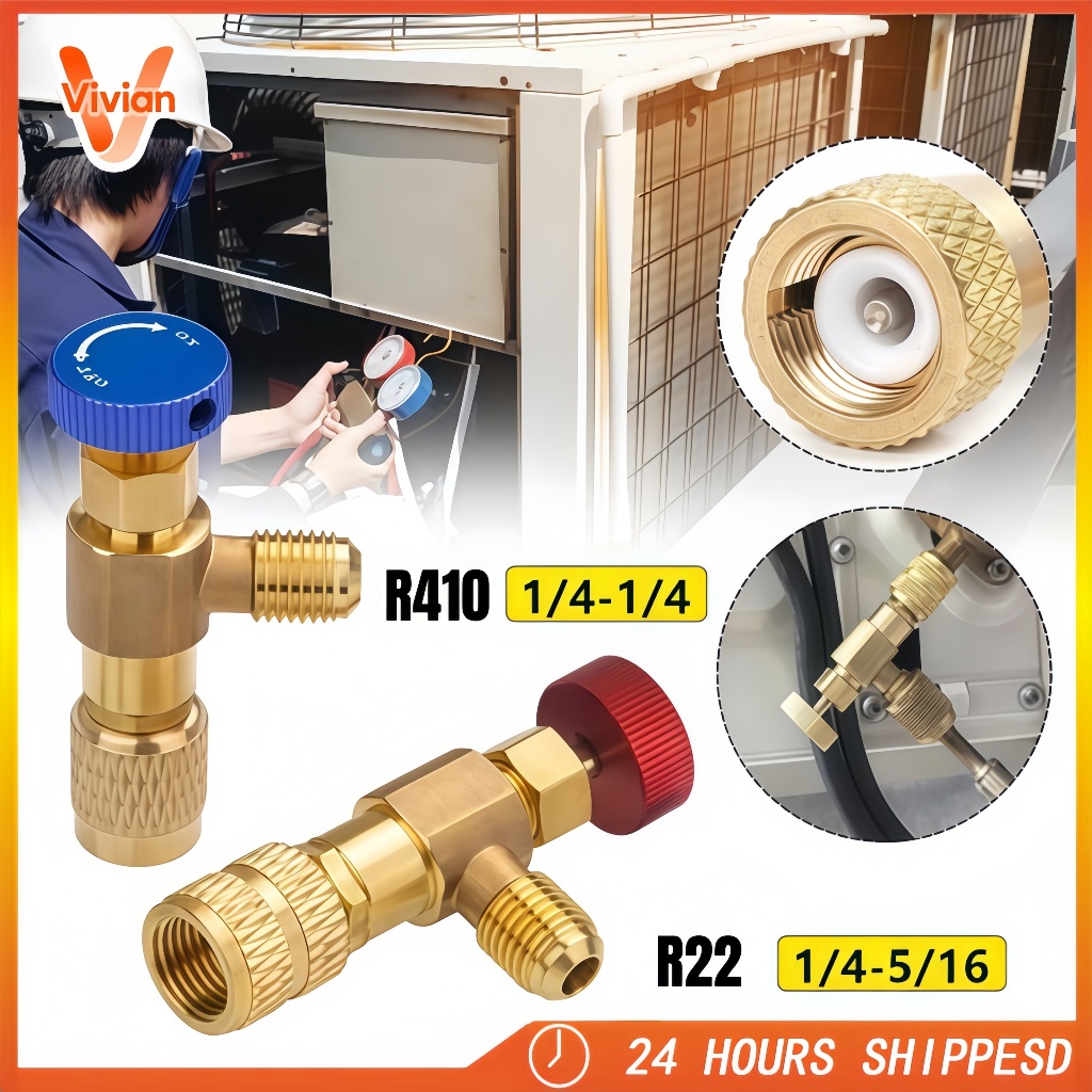 Safety Valve Adapter R410 R22 Brass Refrigerant Control Valve Air ...