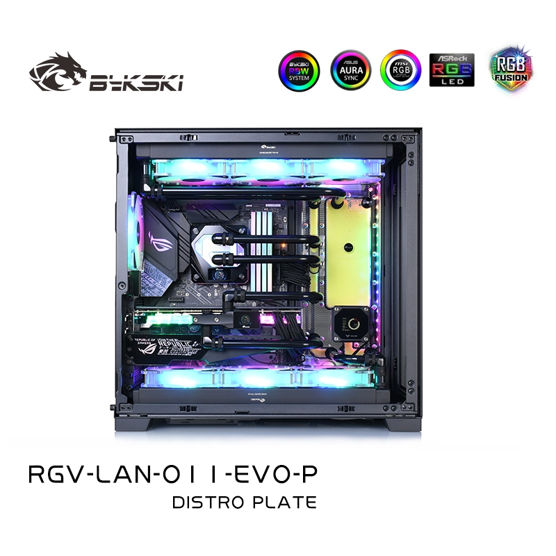 Bykski RGV-LAN-O11-EVO-P Distribution Plate — Waterway Board / Manifold ...