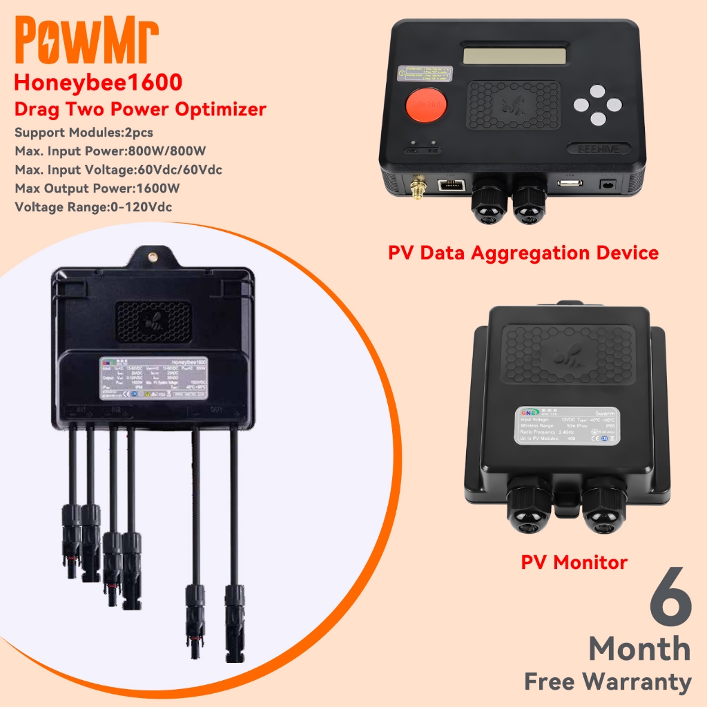 PowMr Dual PV Power Optimizer Solar MPPT DC Photovoltaic Optimizer ...