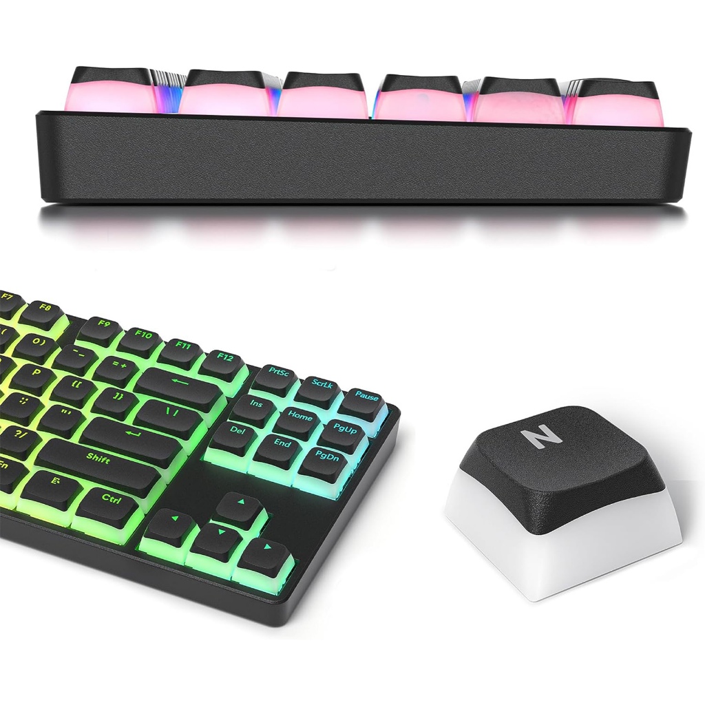 XDA Pudding Keycaps, Translucent Backlit, Double Shot, for 60%/65%/75% ...