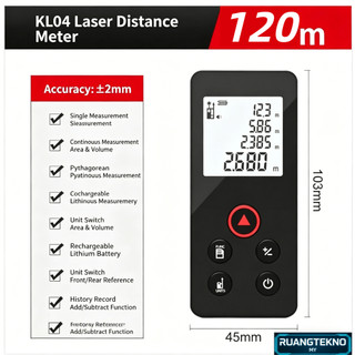 Laser rangefinder - High precision 120 meters - Laser tool - Laser ...
