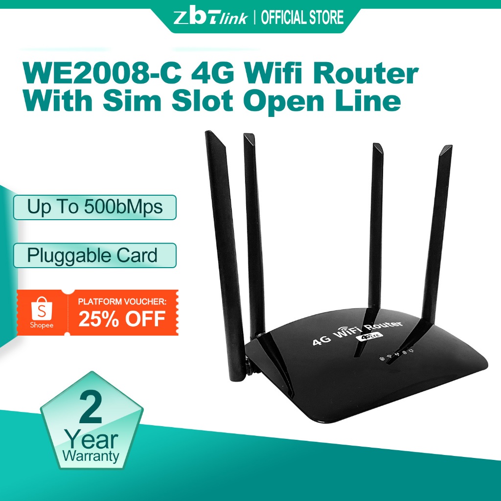 ZBTlink WE2008-C 4G Wifi Router With Sim Slot 500mbps 4x100m Lan Ports ...