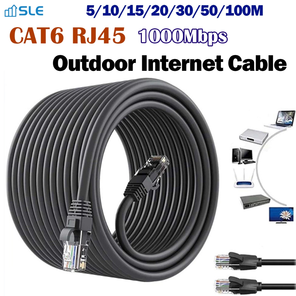 5 to100m UTP CAT6 RJ45 Outdoor internet Lan Cable 1000Mbps waterproof ...