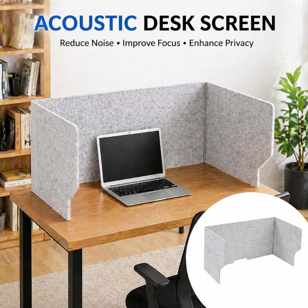 160x50cm Foldable Felt Table Divider Privacy Desktop Partition Easy ...