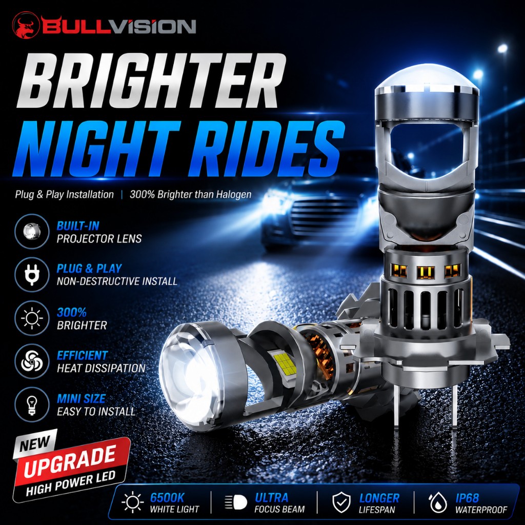 BULLVISION H7 H11 H4 LED Headlight lamp Bulb Super Bright 6000K White ...