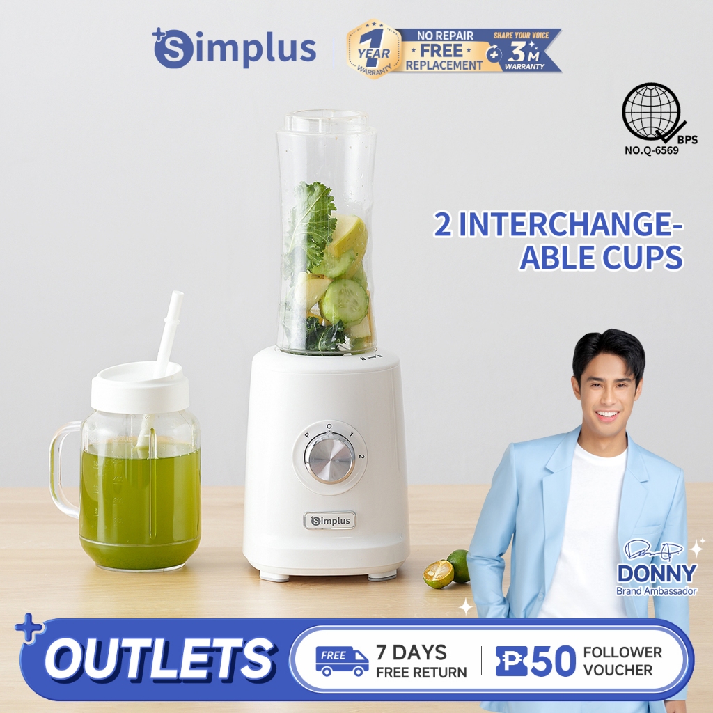 Simplus 600mL+600mL Blender Multi-functional Food Processor 3 ...