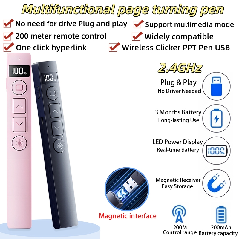 PowerPoint Clicker and Pointer Presentation with Laser Wireless ...