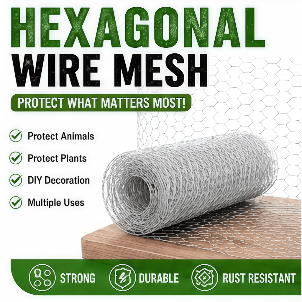 1*10/20Meter Chicken Wire Fence Galvanized Poultry Netting Anti-Rust ...