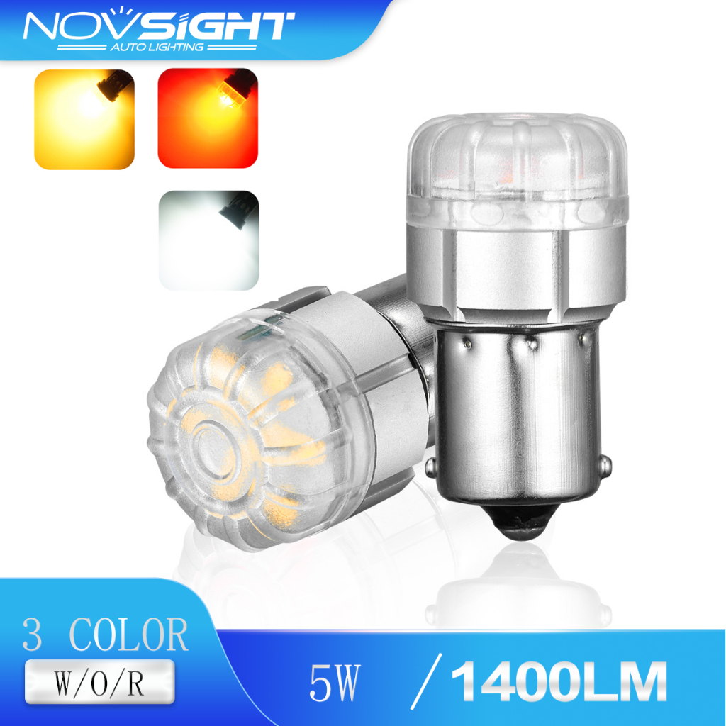 Novsight car 1156 LED Signal Light P21W BA15S Mini Plug&Play White&Red ...