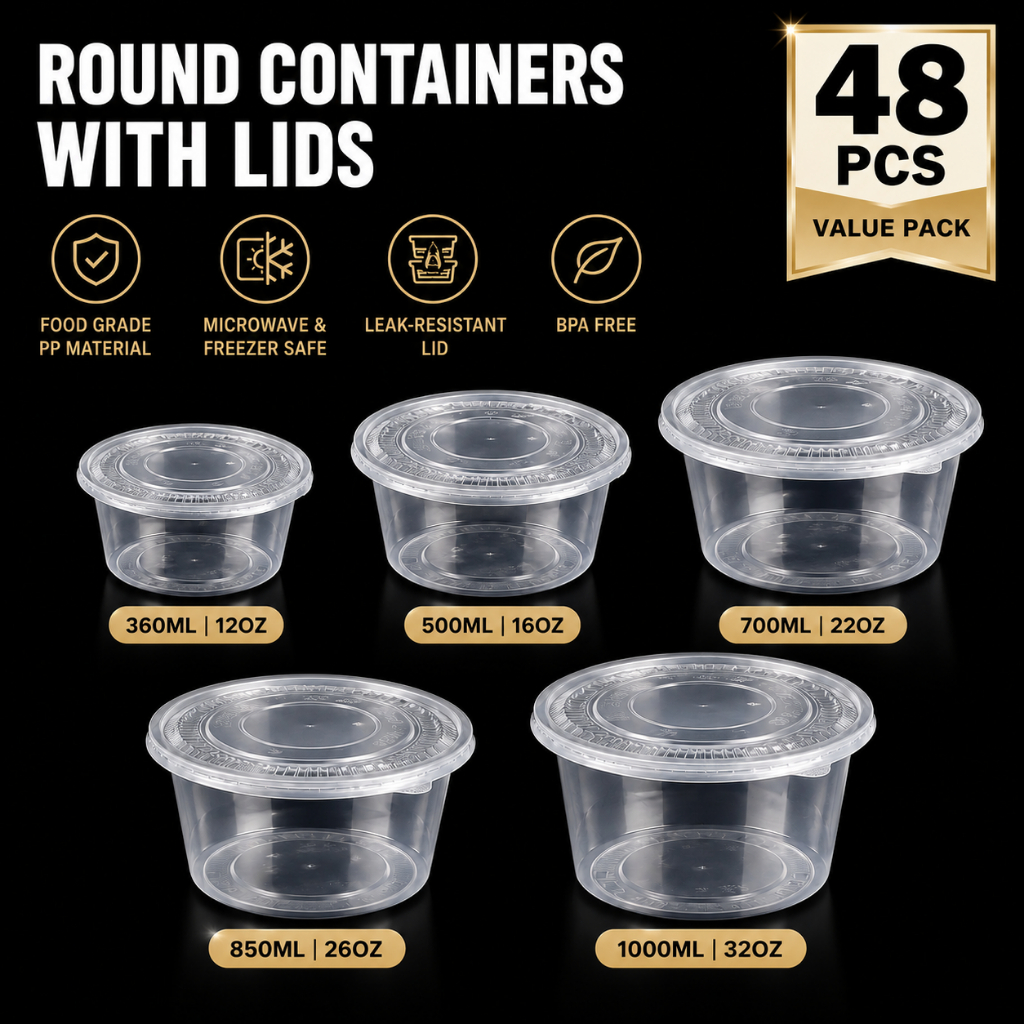 Shop plastic container round for Sale on Shopee Philippines