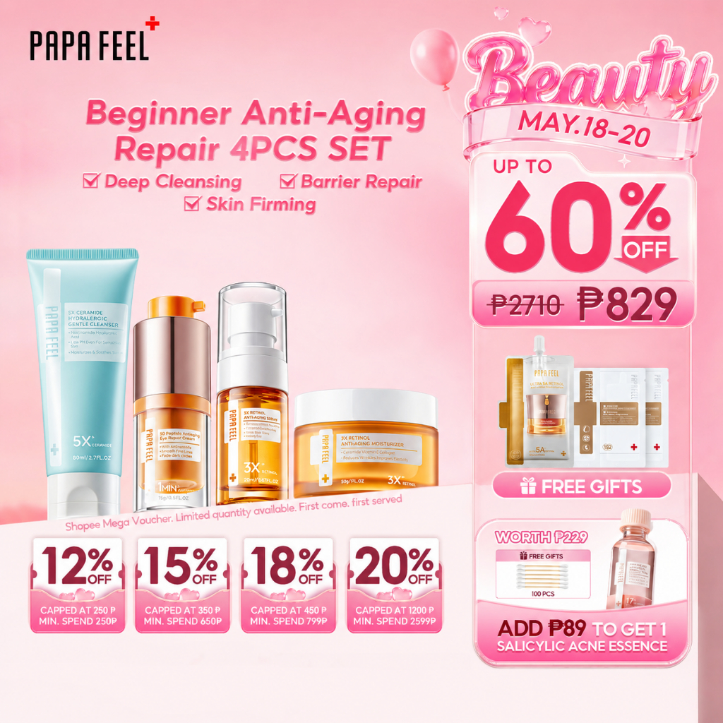 PAPA FEEL【Skin Care Set】5D Peptide Fade Dark Circles Eye Cream +