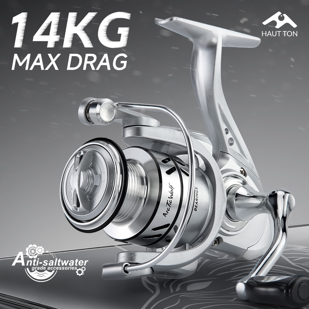 HautTon Arctic Wolf Spinning Reel Weight 136-372g Max Drag 14kg Gear ...