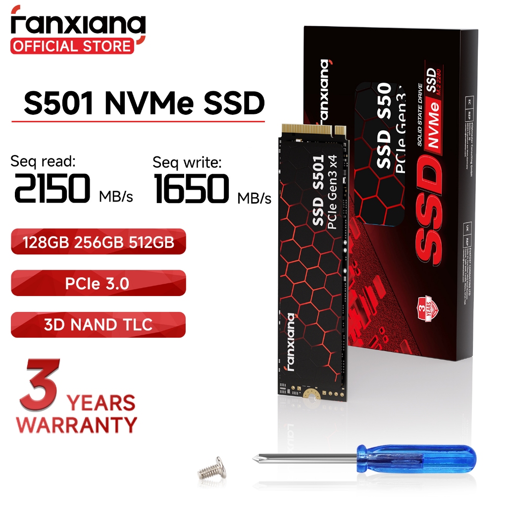 Fanxiang S501 PCIe 3.0 M.2 NVMe SSD 1TB 512GB 256GB 128GB for