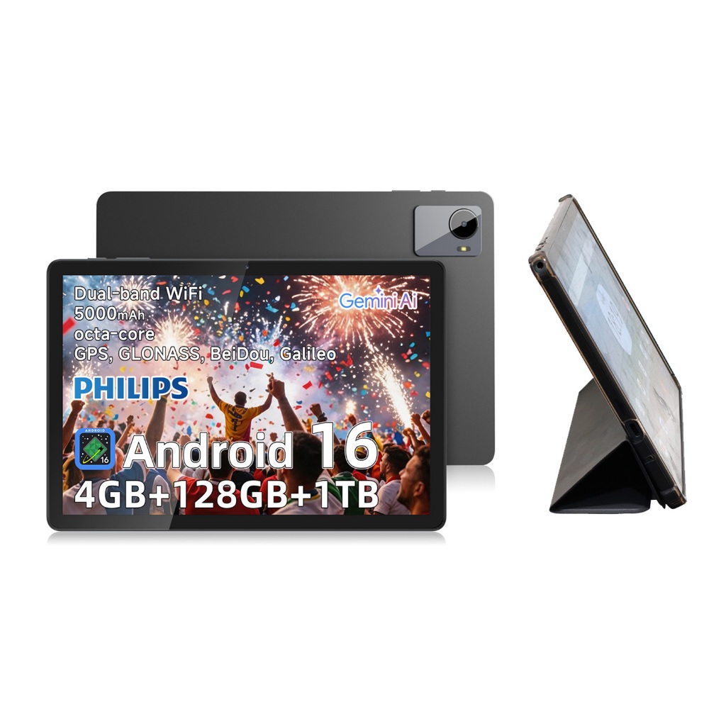 （Free Protective Case）PHILIPS T7305 Tablet Android 16 GPS Global ...