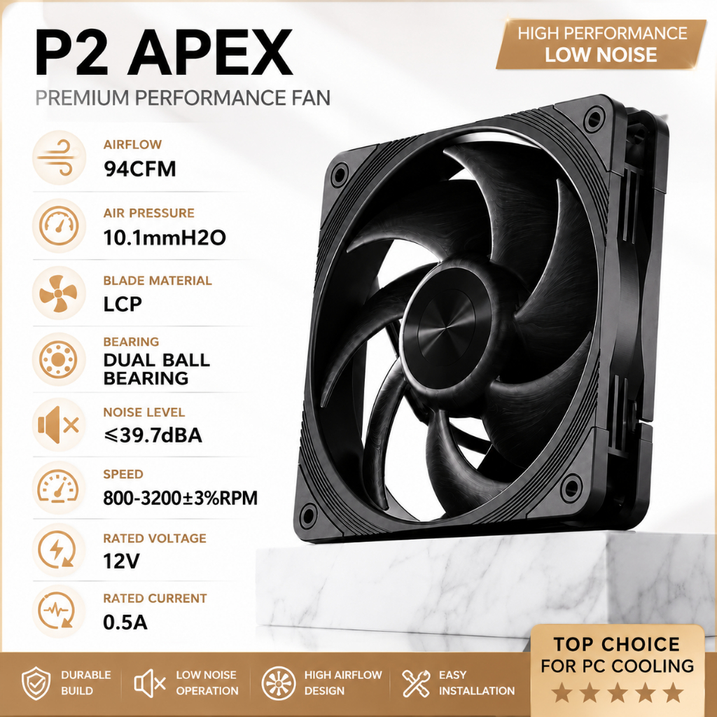 Jungle Leopard P2 CORE/APEX Performance Fan, LCP Chassis Fan 12cm, High ...