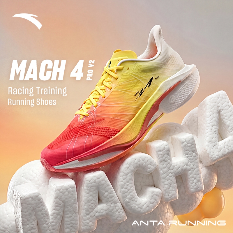 ANTA Mach 4 Pro V2 Men Running Shoes Professional Cushioning Rebound ...