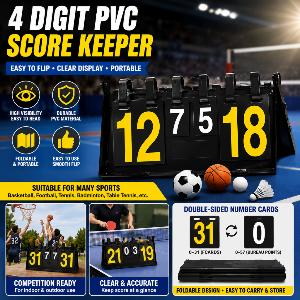 Basketball Scoreboard PVC Badminton Football Volleyball Competitions 4 ...