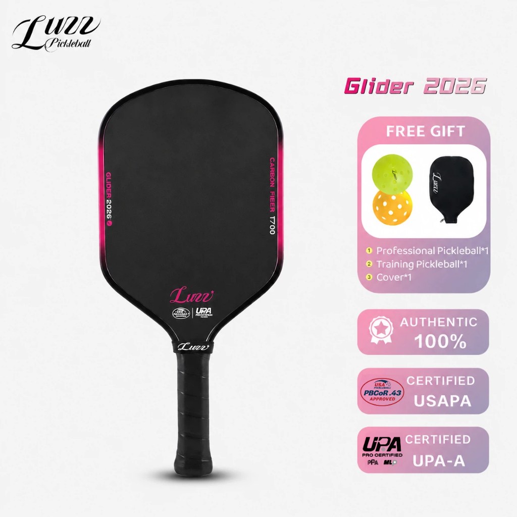 Luzz Pickleball Paddle Glider 2026 Hybrid Paddle T700 Carbon Friction ...
