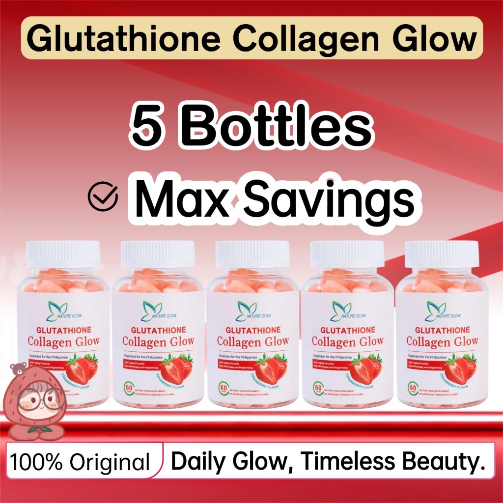 glutathione collagen glow gummies price philippines in FDA ApprovedNature Glow Glutathione Collagen Glow 60PC Strawberry & Cranberry Flavours FDA Caduola Glutathione Collagen Glow Gummies,