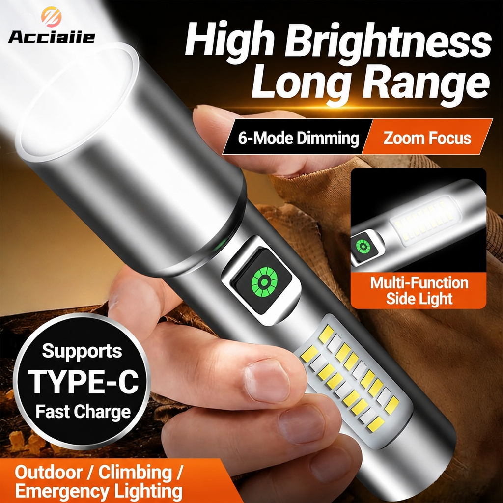 Shop flashlight rechargeable heavy duty for Sale on Shopee Philippines